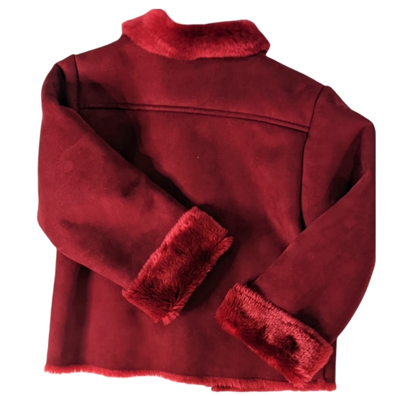 Gymboree Faux Sherpa Red Coat - Large (10-12years) - Picture 2 of 5